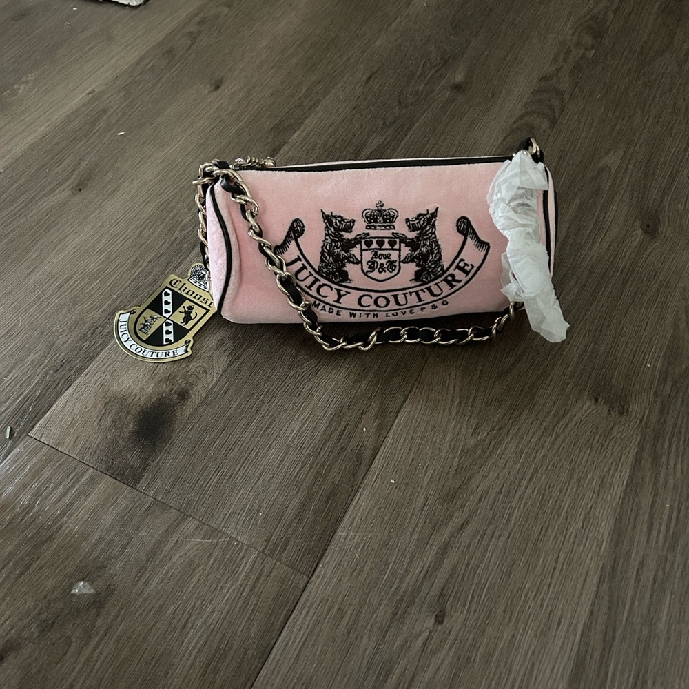 Juicy Couture Pink Clutch with Chain Strap